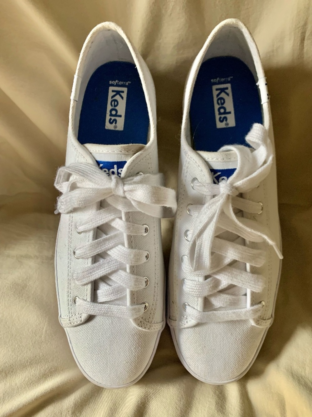 Keds white canvas 'Triple Kick Platform Sneakers'